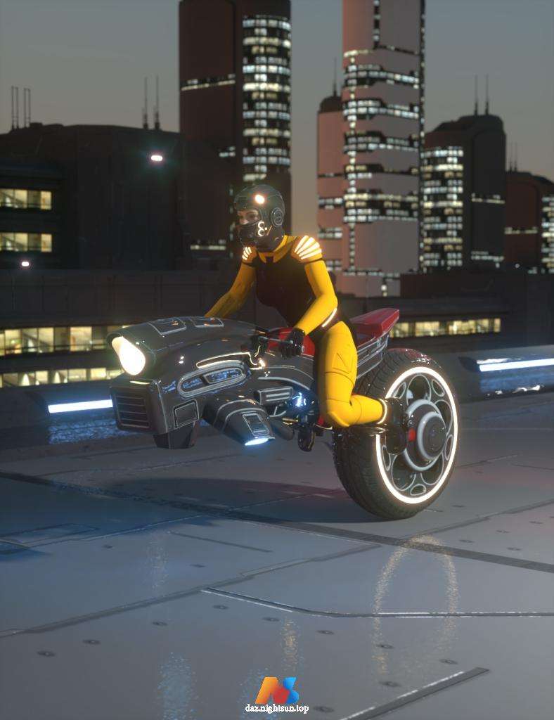 [daz载具] [daz服装] Sci-Fi Bike and Outfit for Genesis 8 Female(s)