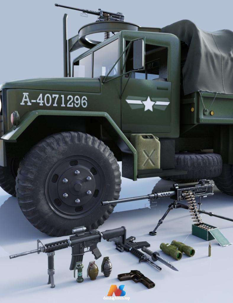 [daz道具] FG 军事道具-DAZ爱好者