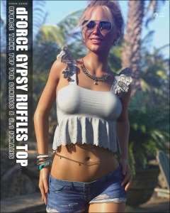 [daz服装] dForce Gypsy Ruffles Top G8G8.1F-DAZ爱好者