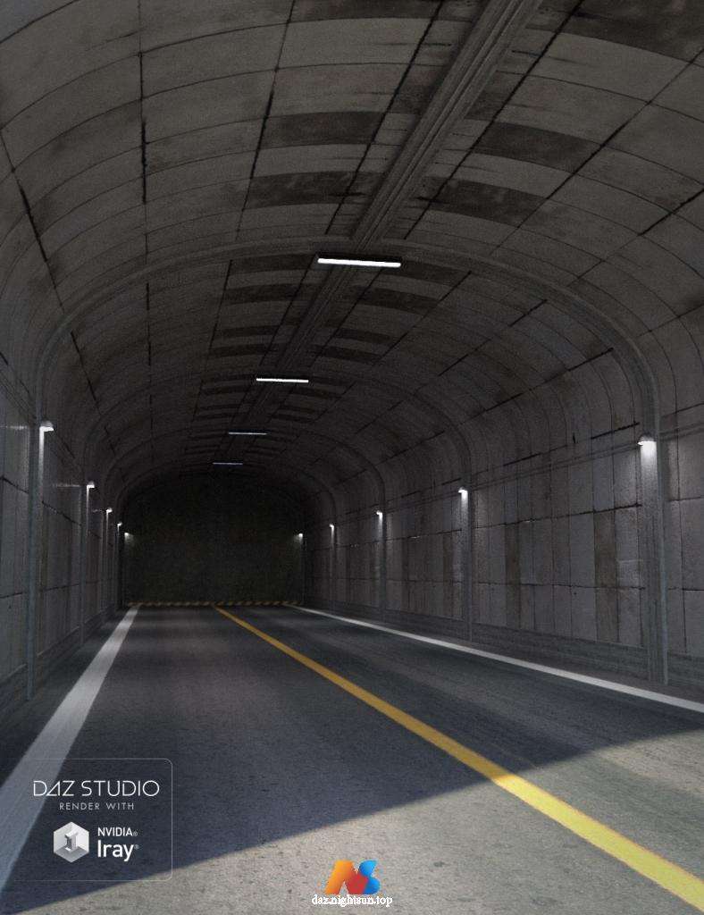 [daz场景] Base Road Tunnel-DAZ爱好者