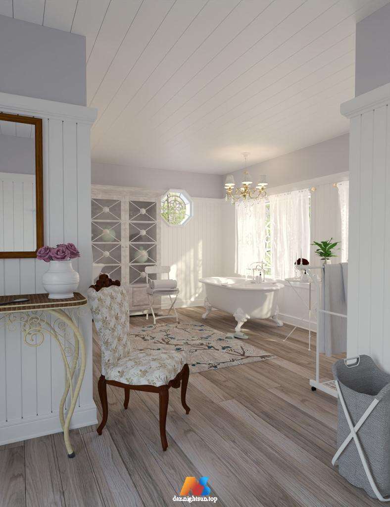 [daz场景] Rustic Chic Bathroom-DAZ爱好者