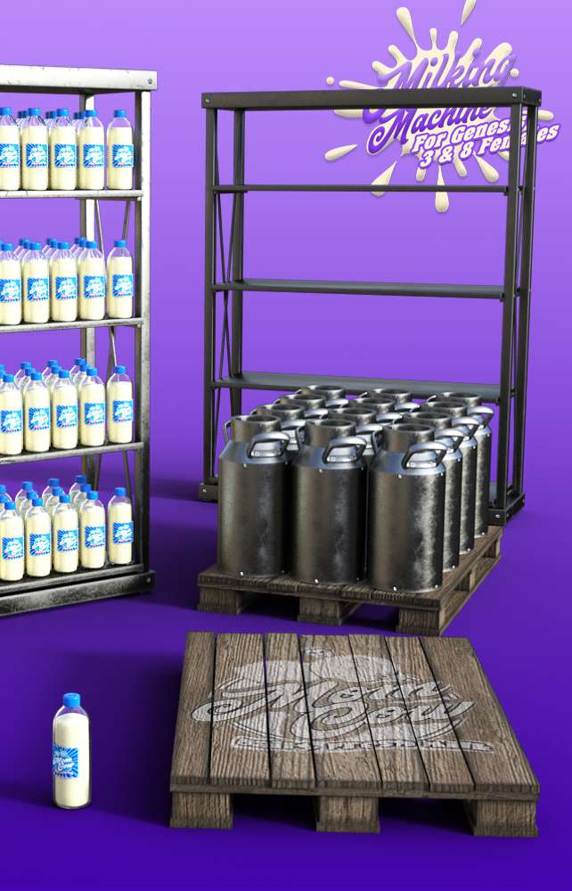 [daz道具] Milking Machine for G3F & G8F