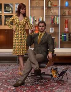 [daz姿势] Poses for Retro Living Room for Jacqueline 8.1 and Michael 8.1-DAZ爱好者