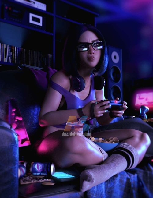 图片[1]-[daz角色] Gladys the Gamer for Genesis 8.1 Female-DAZ爱好者