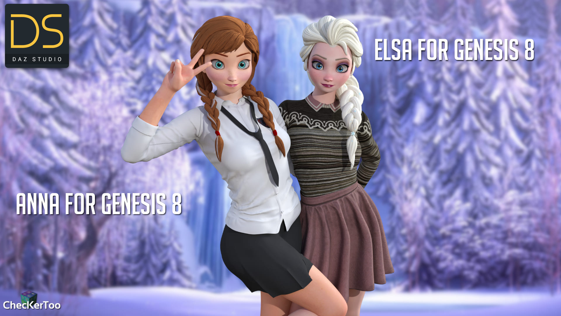 [daz角色] Anna and Elsa For G3F/G8F