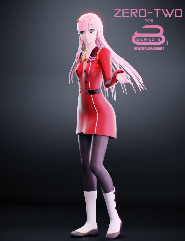 [daz角色] Zero Two For Genesis 8 And 8.1 Female Gold Edition-DAZ爱好者