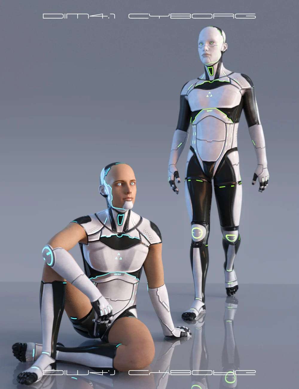 [daz服装] DIM4 Cyborg for Genesis 8.1 Males