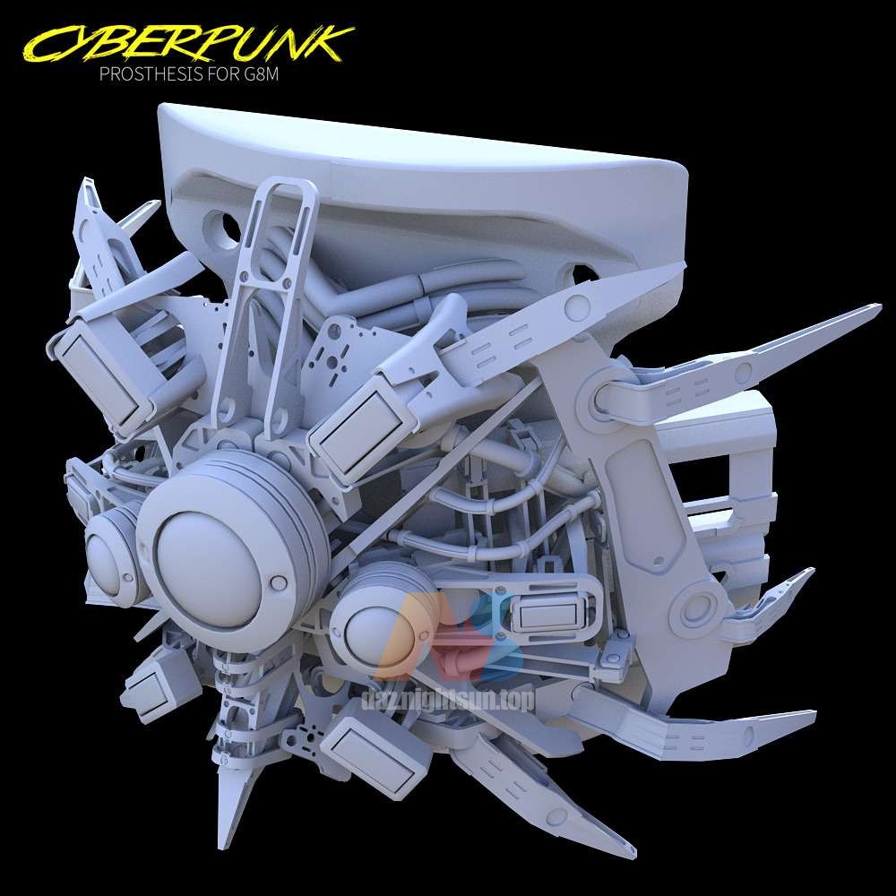 图片[3]-[daz道具] Cyberpunk Prosthesis for G8M-DAZ爱好者
