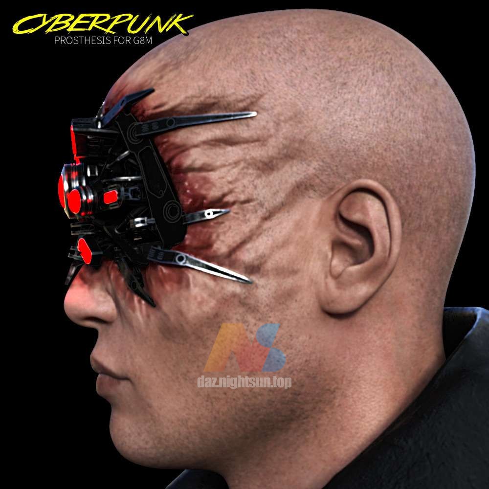 图片[2]-[daz道具] Cyberpunk Prosthesis for G8M-DAZ爱好者