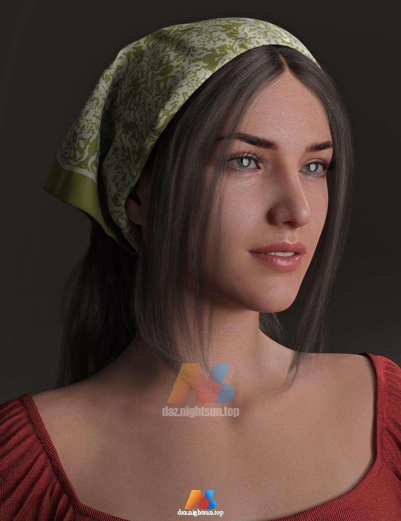 [daz发型] Summer Scarf Hair for Genesis 8 Female-DAZ爱好者