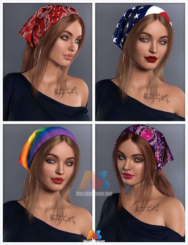 [daz纹理] Summer Scarf Hair Versatile Textures-DAZ爱好者