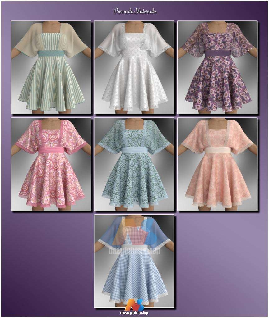 图片[4]-[daz服装] dForce – Ruthy Dress for G8F-DAZ爱好者