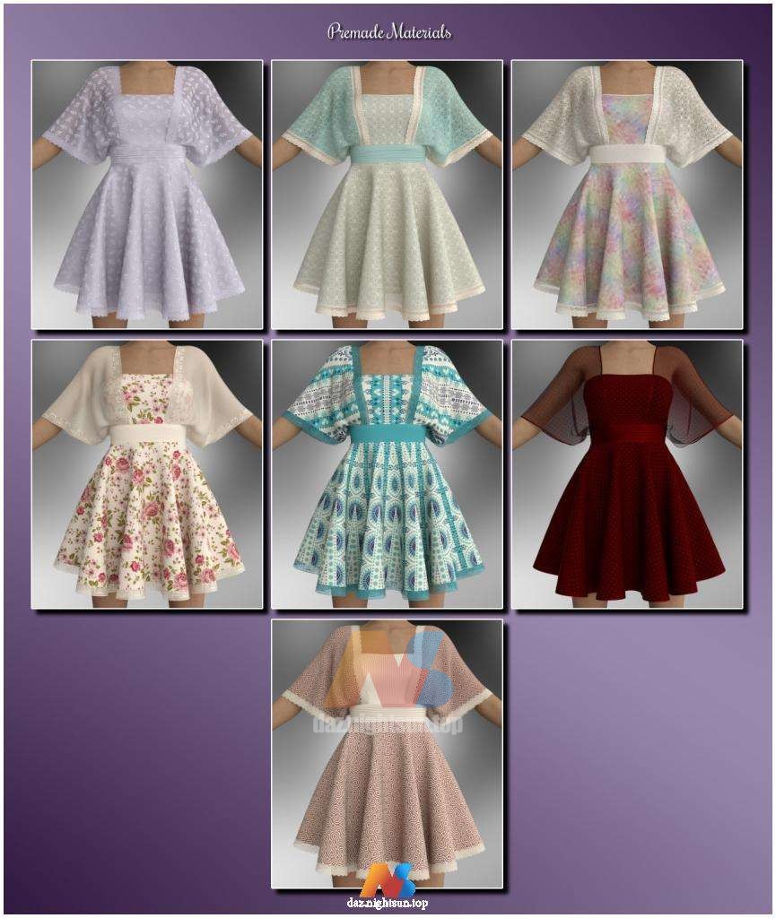 图片[3]-[daz服装] dForce – Ruthy Dress for G8F-DAZ爱好者