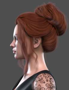 [daz发型] Libra Updo for Genesis 8 and 8.1 Female-DAZ爱好者