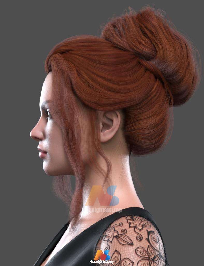 [daz发型] Libra Updo for Genesis 8 and 8.1 Female-DAZ爱好者