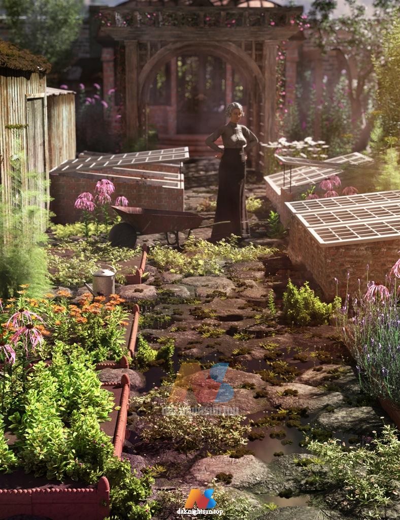 [daz环境] Victorian Garden Cold Frames and Edging Tiles-DAZ爱好者