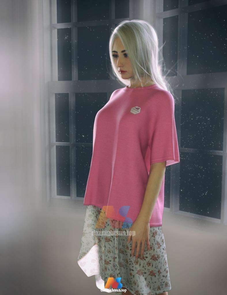 [daz服装] KuJ dForce Korean Casual Style Outfit for Genesis 8 and 8.1 Females-DAZ爱好者