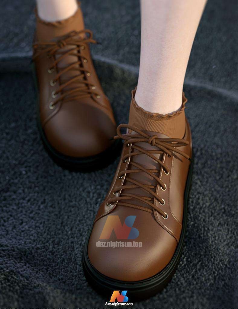 [daz服装] SU Round Toe Shoes for Genesis 8 and 8.1 Females-DAZ爱好者