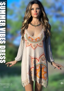 [daz服装] dForce Summer Vibes Dress for Genesis 8 & 8.1 Females-DAZ爱好者