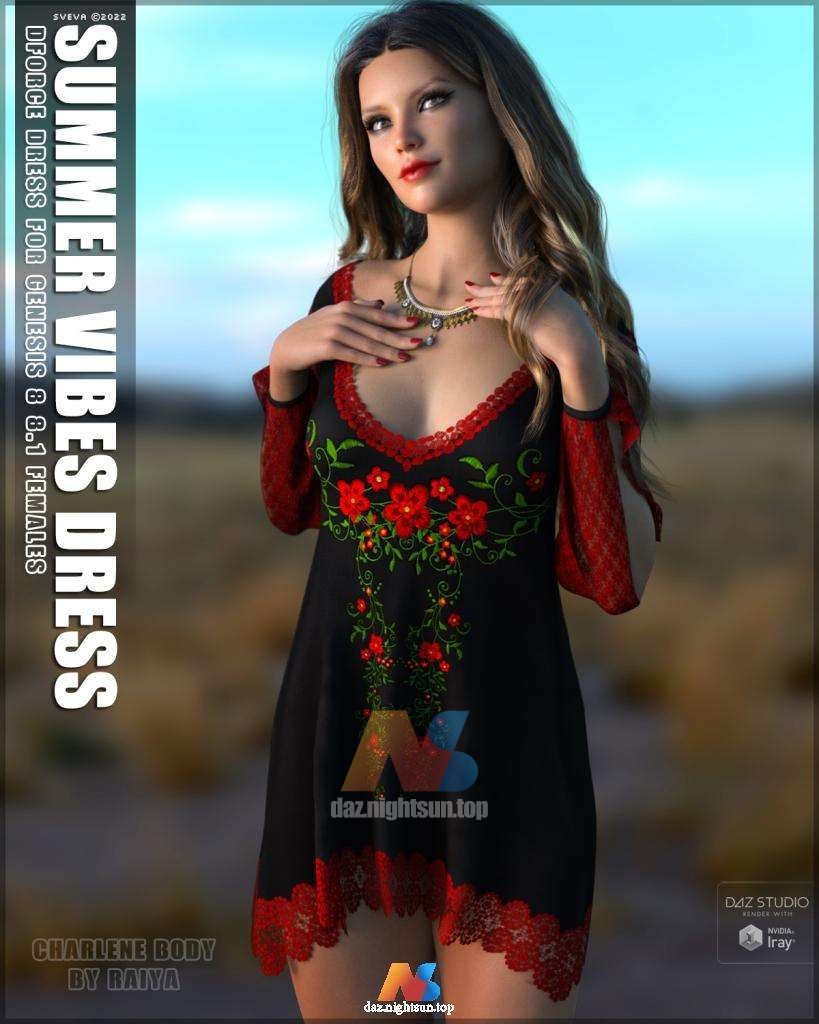 图片[3]-[daz服装] dForce Summer Vibes Dress for Genesis 8 & 8.1 Females-DAZ爱好者