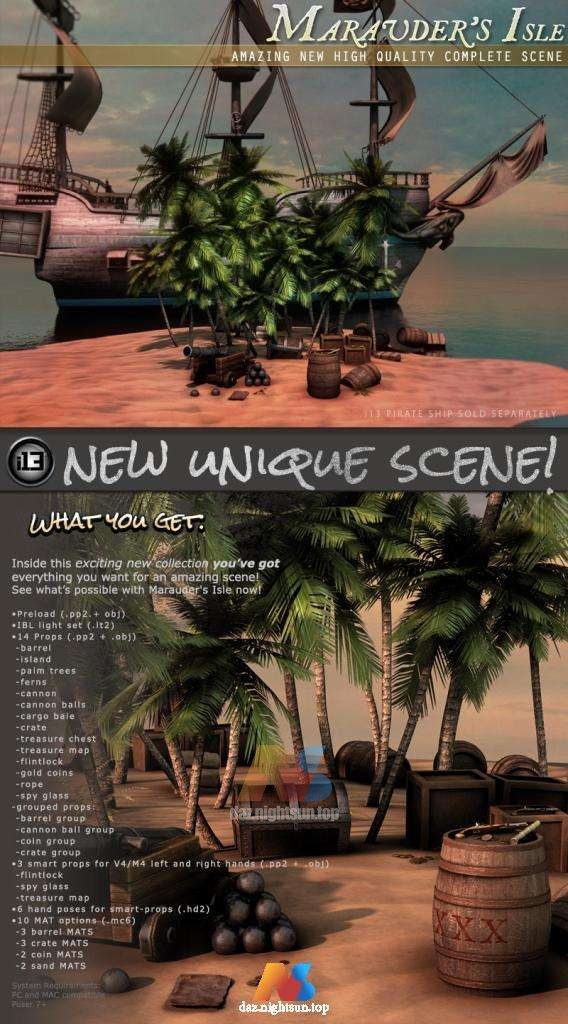 [daz道具] i13 Marauder’s Isle-DAZ爱好者