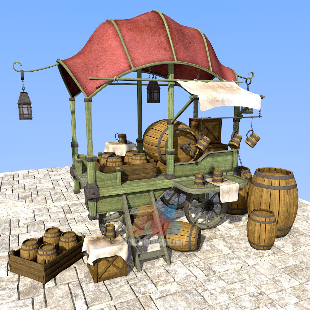 图片[3]-[daz道具] Moonshiner stall for Daz Studio-DAZ爱好者