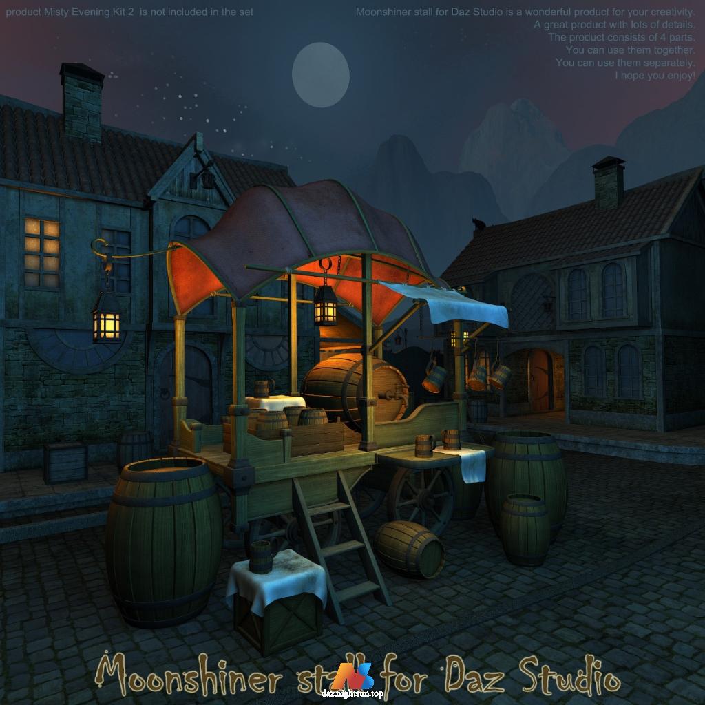 [daz道具] Moonshiner stall for Daz Studio
