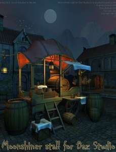 [daz道具] Moonshiner stall for Daz Studio-DAZ爱好者