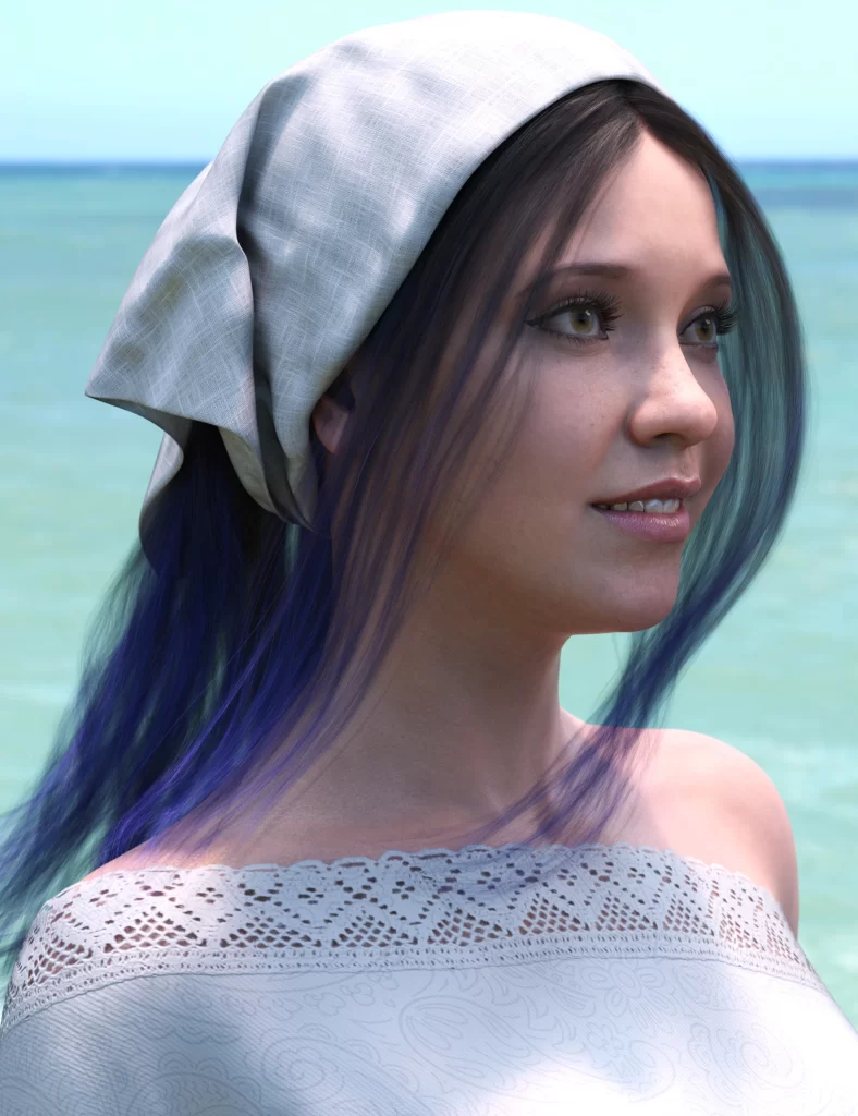 [daz纹理] Summer Scarf Hair Texture Expansion