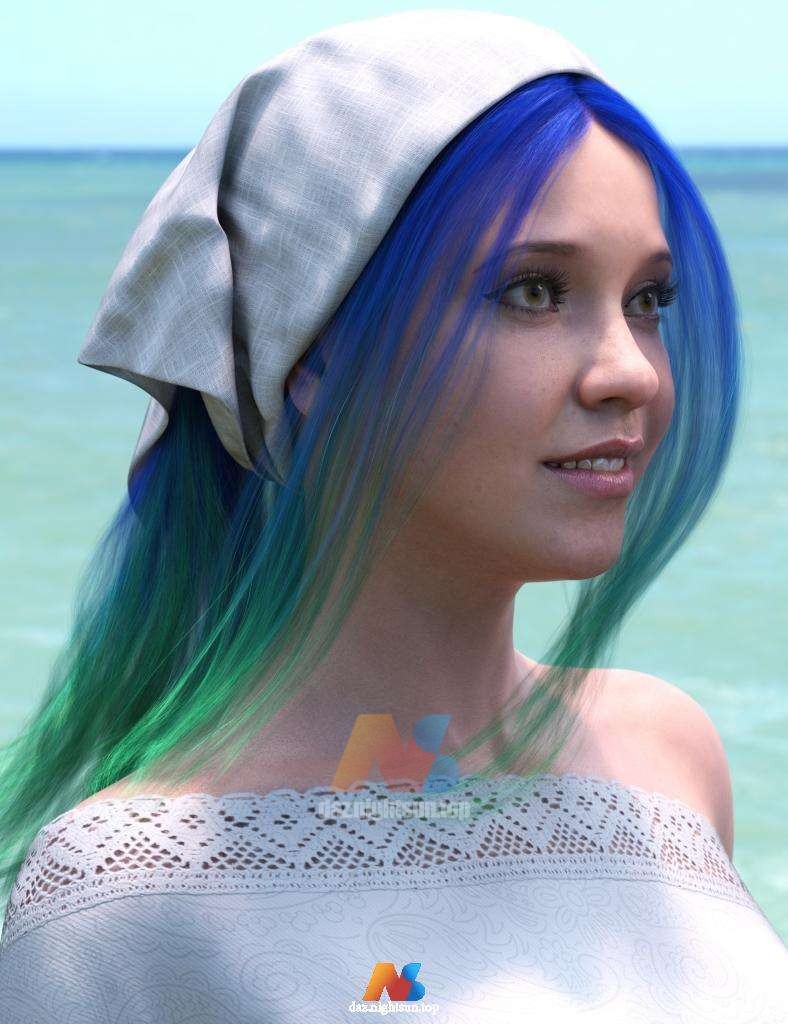 图片[3]-[daz纹理] Summer Scarf Hair Texture Expansion-DAZ爱好者