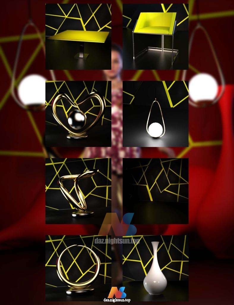 [daz装饰] E3D AimlessYellow Props