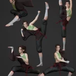 图片[3]-[daz姿势] KungFu Fury Poses for Genesis 8 and 8.1 Females-DAZ爱好者