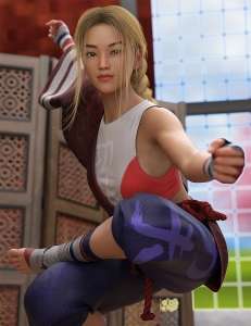 [daz姿势] KungFu Fury Poses for Genesis 8 and 8.1 Females-DAZ爱好者