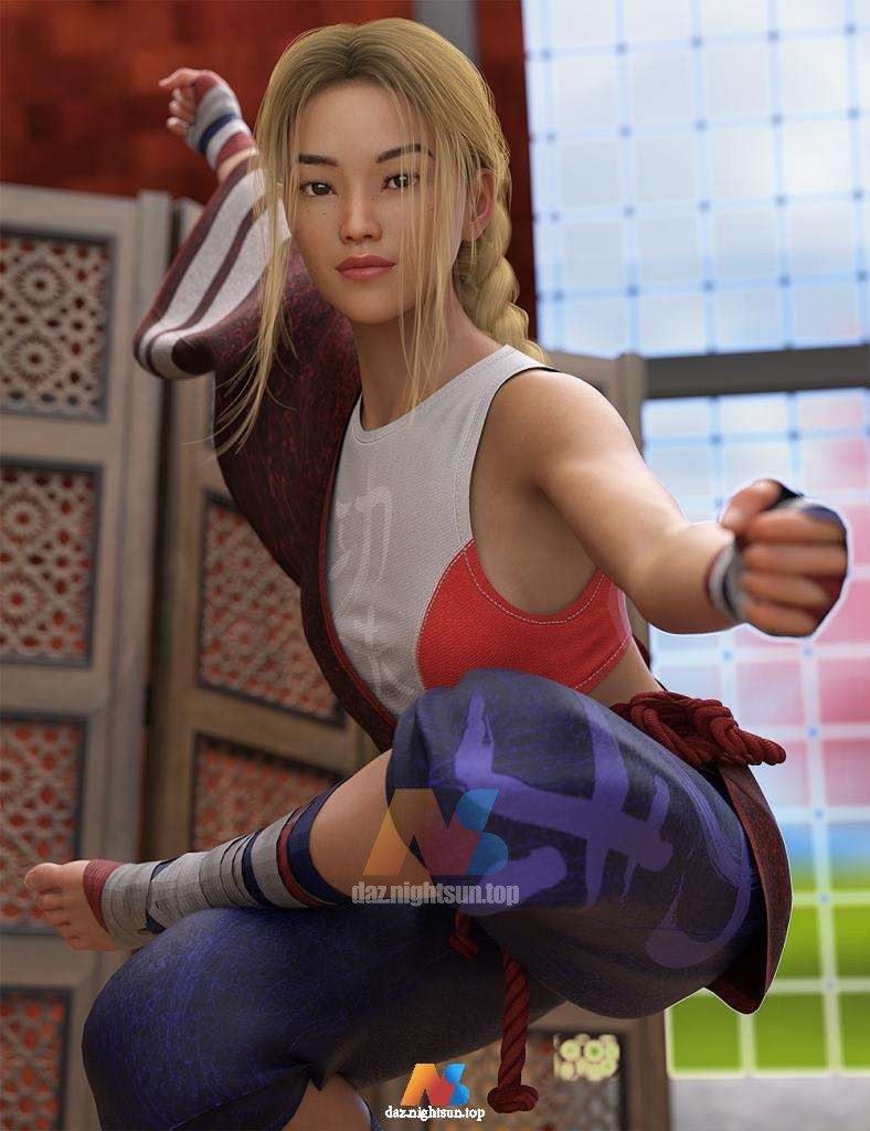 [daz姿势] KungFu Fury Poses for Genesis 8 and 8.1 Females-DAZ爱好者