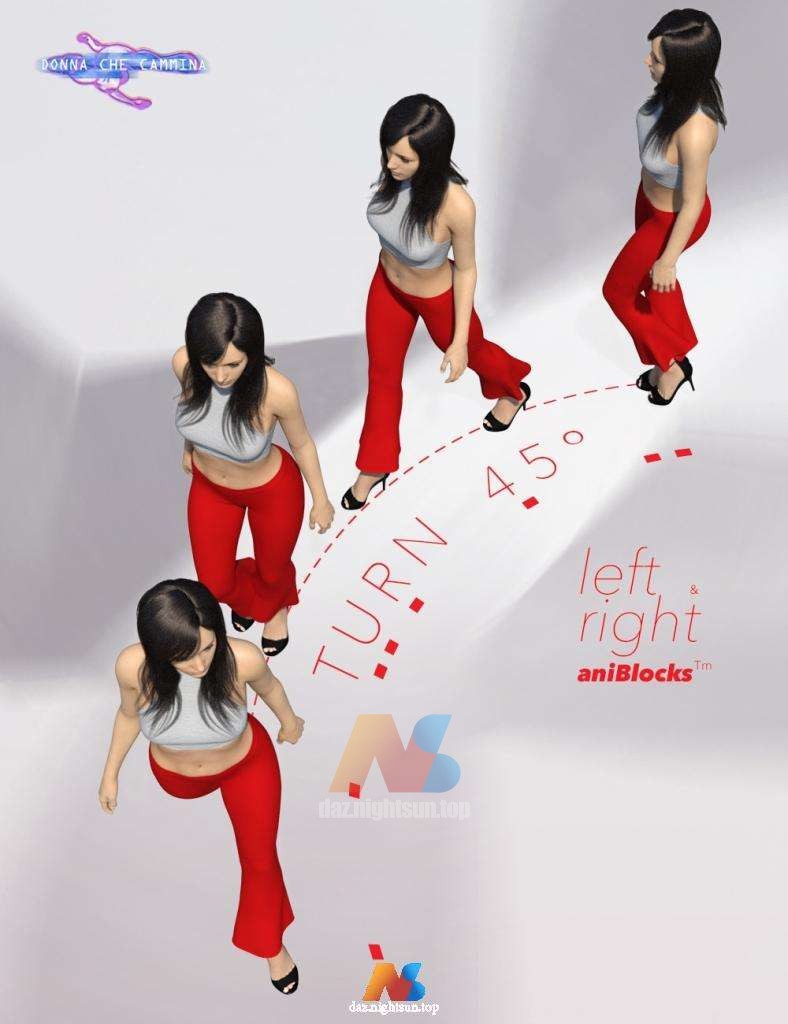 图片[2]-[daz动画] Quick Turn Walk Cycle Add On for Genesis 8 Female(s)-DAZ爱好者