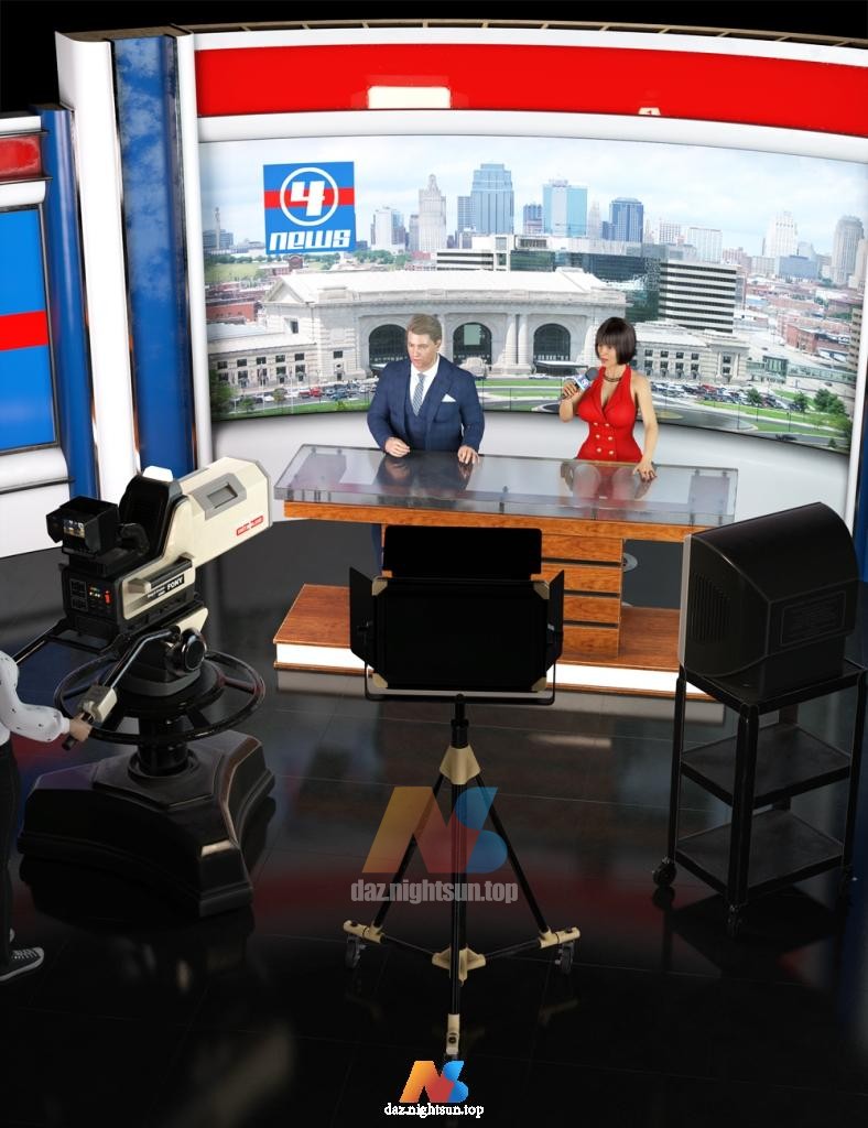 [daz场景] News Reporting Props-DAZ爱好者