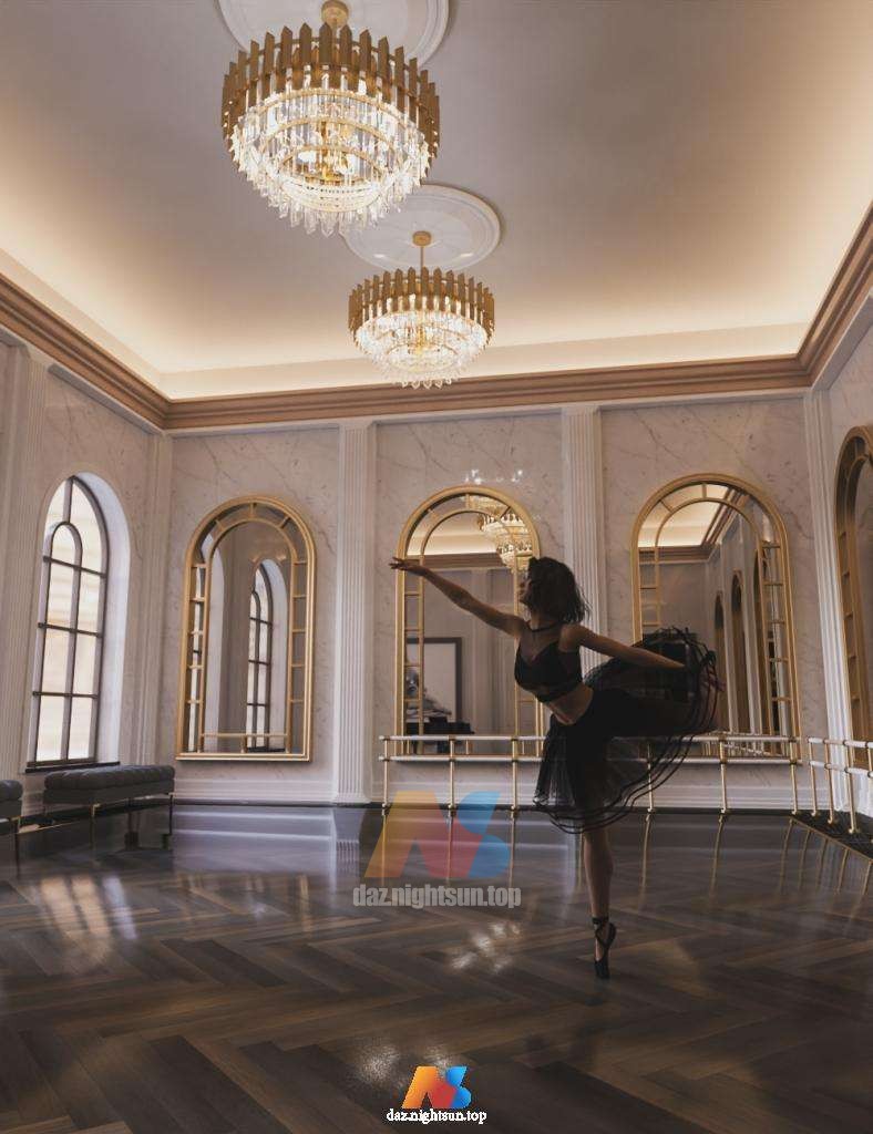 [daz场景] Ballet Dance Room-DAZ爱好者