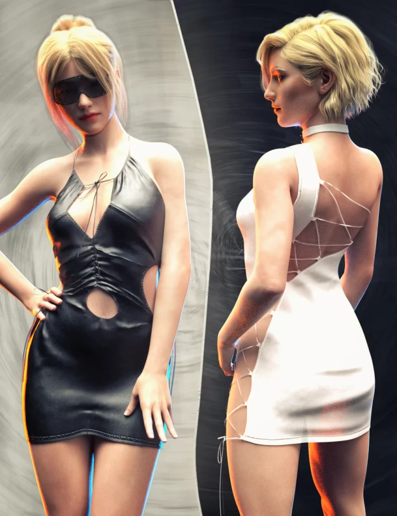 [daz服装] KUJ Fashion Tight Dress Outfit for Genesis 8 and 8.1 Female-DAZ爱好者