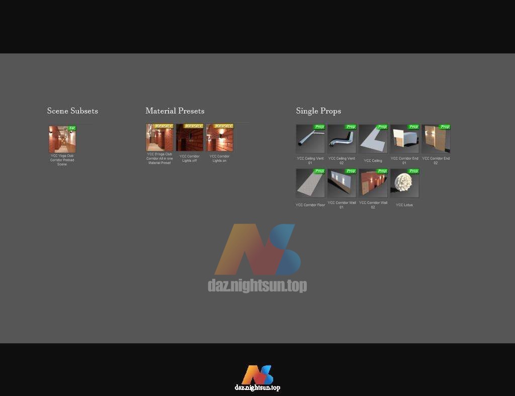 图片[2]-[daz场景] Yoga Club Corridor-DAZ爱好者