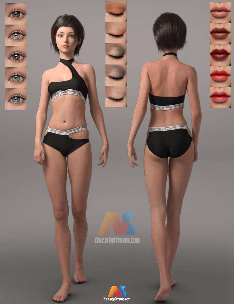 [daz角色] Lun and Lun Hair for Genesis 8.1 Female