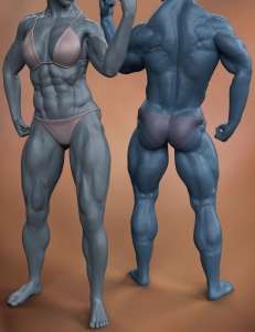 [daz变形器] Musculature HD Morphs Bundle for Genesis 8-DAZ爱好者