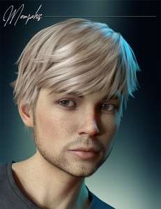 [daz发型] Memphis Hair for Genesis 8 Males-DAZ爱好者