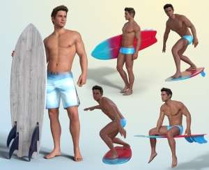 图片[2]-[daz合集] Chasing Summer Bundle for Genesis 8.1 Males-DAZ爱好者