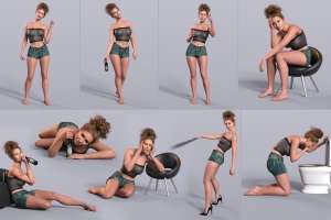 图片[5]-[daz姿势] Z Tipsy and Hungover for Genesis 9 and 8-DAZ爱好者