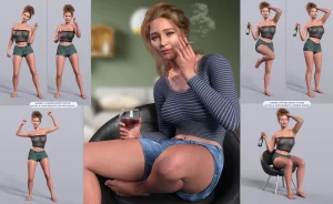 图片[2]-[daz姿势] Z Tipsy and Hungover for Genesis 9 and 8-DAZ爱好者