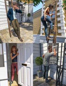 图片[4]--[daz姿势] London Courtyard Poses and Props for Genesis 8-DAZ爱好者