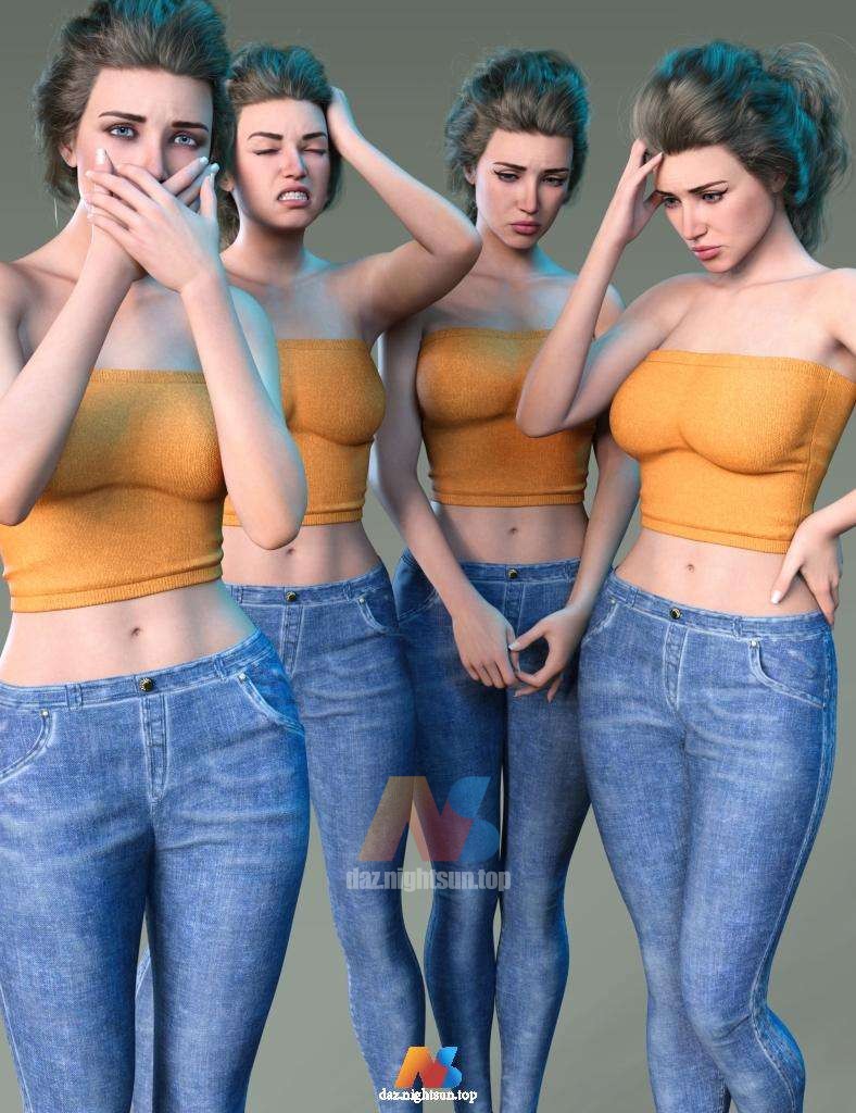 [daz姿势] Z Negative Emotions Utility Pose Collection for Genesis 8 and 8.1-DAZ爱好者