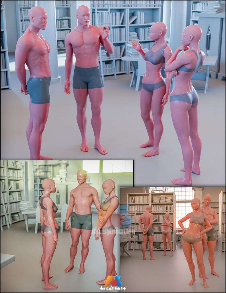 [daz姿势] Standing Conversation Poses 2 for Genesis 8 and 8.1-DAZ爱好者