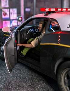 图片[4]--[daz姿势] Modern Handgun Poses on Metro Police Car for Genesis 8 and 9-DAZ爱好者