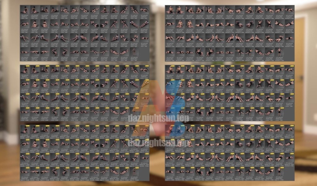 图片[2]-[daz姿势] Lying and Resting Poses for Genesis 8.1-DAZ爱好者